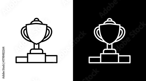 Competition  White Icon Set Design