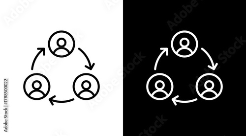 Collaboration  White Icon Set Design