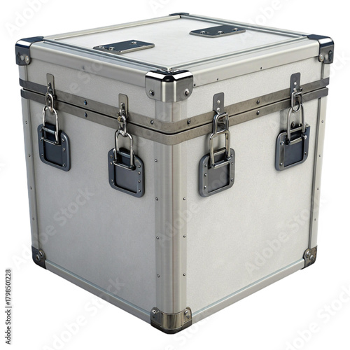 Secure, heavy-duty transport case with reinforced corners and robust latches, perfect for equipment protection and storage needs.