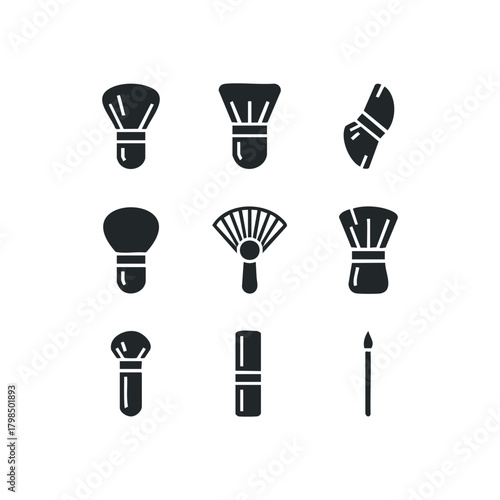 Collection of Makeup Brush Icons