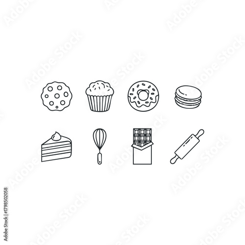 Collection of Baking and Dessert Icons