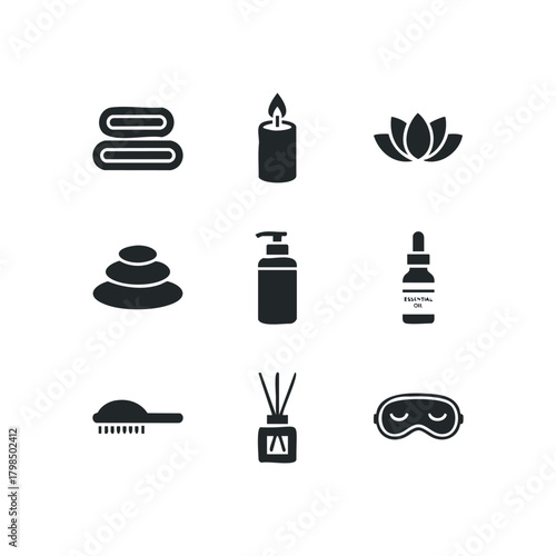 Spa and Wellness Icons Collection Set
