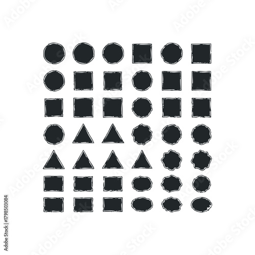 Collection of Grunge Textures Shape Icons