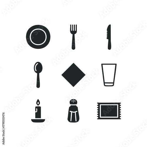 Table Setting Icons Collection