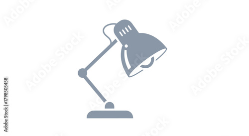 Elegant desk lamp illustration for study room lighting and modern workspace design