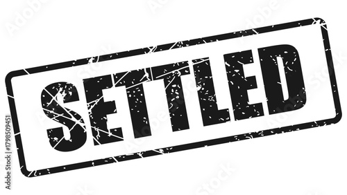 Settled stamp with grunge texture