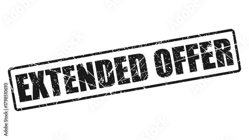 Extended offer stamp with grunge texture
