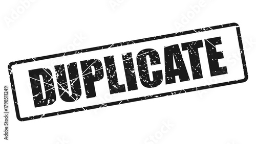 Duplicate stamp with grunge texture