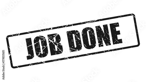 Job done stamp with grunge texture