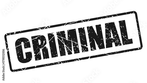 Criminal stamp with grunge texture