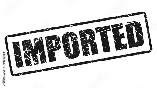 Imported stamp with grunge texture