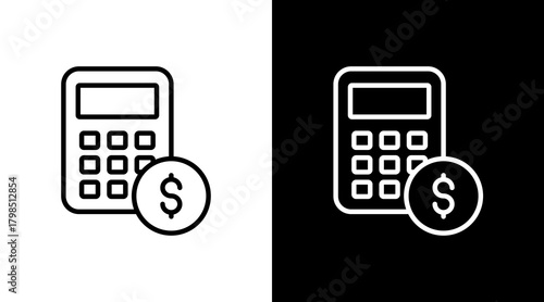 Calculator  White Icon Set Design
