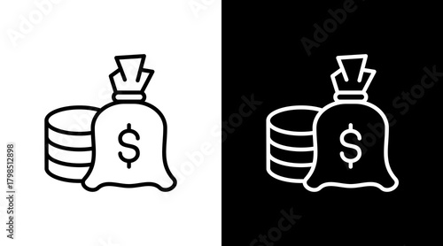 Asset  White Icon Set Design