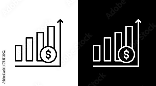 Graph  White Icon Set Design