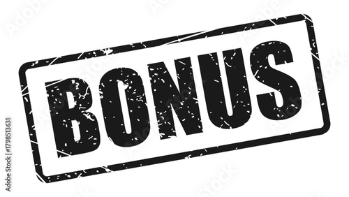 bonus stamp with grunge texture