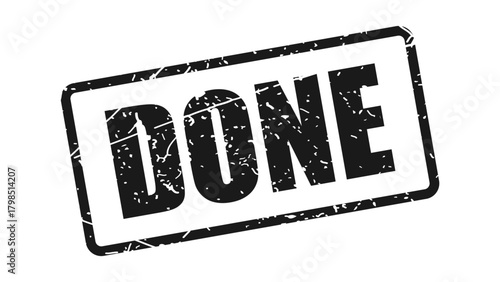 Done stamp with grunge texture