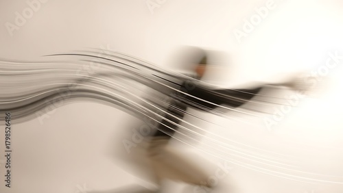 trajectory. Abstract motion lines depicting the energy of a forceful throw. event key visuals, club posters, designed for fitness apps and gym onboarding, drives event promotion.