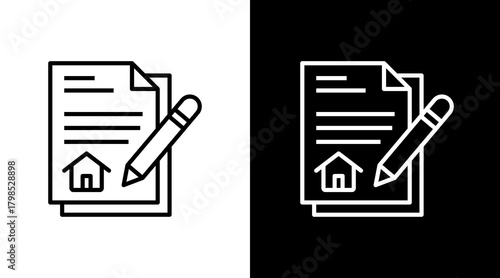 Asset Recording  White Icon Set Design