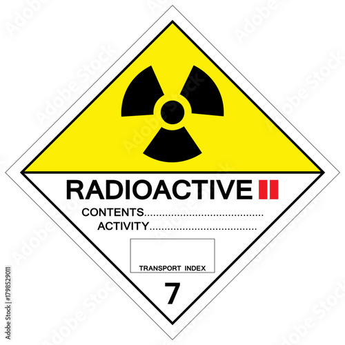 Radioactive II Symbol Sign, Vector Illustration, Isolate On White Background, Label.EPS10