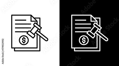 Legal  White Icon Set Design