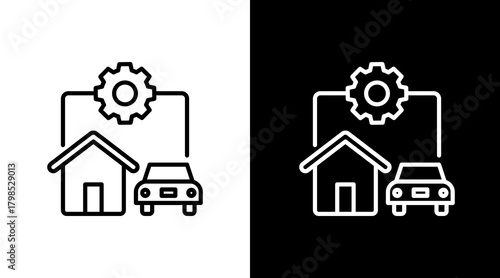 Asset Management  White Icon Set Design