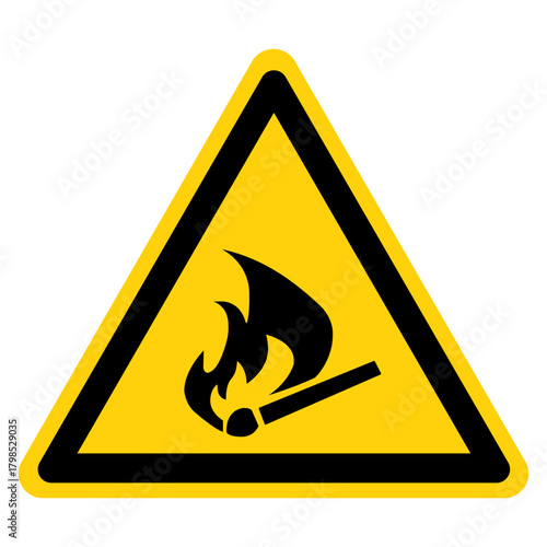 No Fire Ignition Symbol Sign, Vector Illustration, Isolate On White Background Label.EPS10
