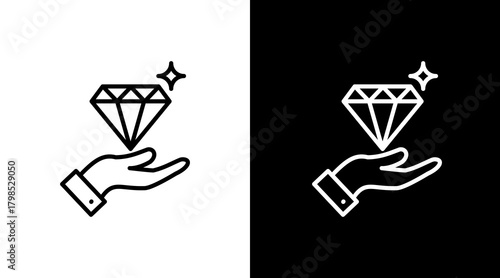 Value  White Icon Set Design