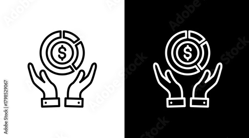 Asset Allocation  White Icon Set Design