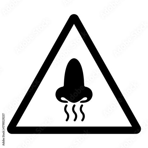 Loss OF Smell Symptoms Covid-19 Symbol Sign, Vector Illustration, Isolate On White Background Label.EPS10