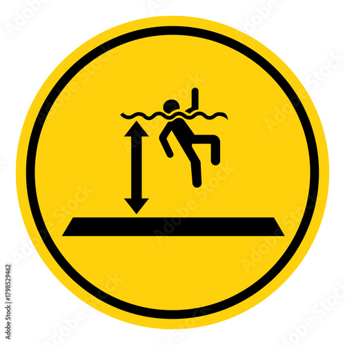 Deep Water Symbol Sign, Vector Illustration, Isolate On White Background Label. EPS10