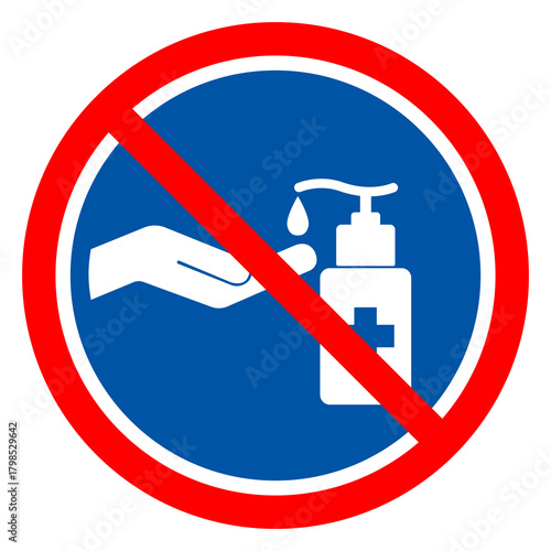 Use Hand Sanitizer Symbol Sign ,Vector Illustration, Isolate On White Background Label. EPS10