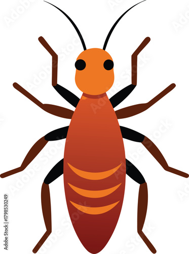 Single termite insect illustration on a clean white background
