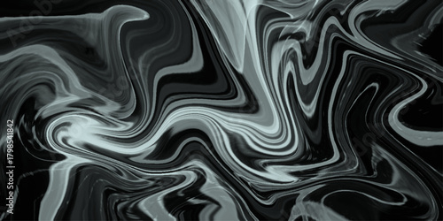 Abstract colorful Acrylic pour Liquid marble surfaces Design, Black and white abstract background with smooth waves presentation design. Grunge Black and White Marble Texture, Abstract Wavy Pattern. 