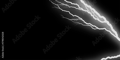 Beautiful abstract color white grunge marble on black background and black and blue granite tiles floor on black background, 3d illustration, lightning, storm, thunder set. Thunder, lightnings. 