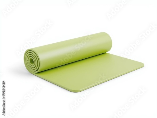 Yoga mat 3d rendering isolated on white background cartoon plastic style icon