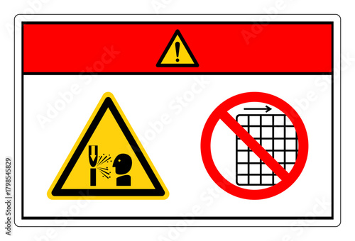 Danger Moving Electrode On Spot Welder Symbol Sign ,Vector Illustration, Isolate On White Background Label.EPS10