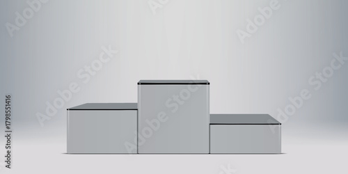 A simple podium for first, second, and third place winners