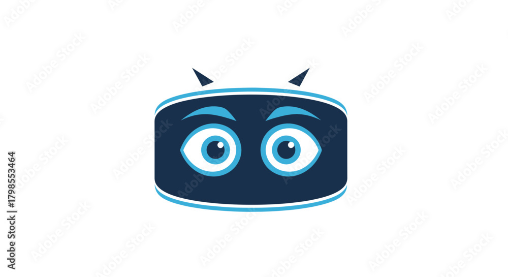 Fototapeta premium Creation, Subject: Robot Character, Location: Digital Space, Content Type: Illustration, Environment: Futuristic, Viewpoint: Eye Level, Concept: Technology