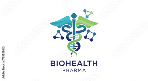 Biohealth Pharma Logo Design in Graphic Format, Professional Environment, Creative Viewpoint, Modern Concept