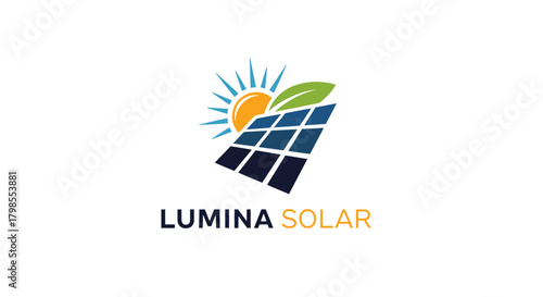 Innovative Solar Panel Design and Branding for Eco-Friendly Solutions in Modern Business Graphic Environment