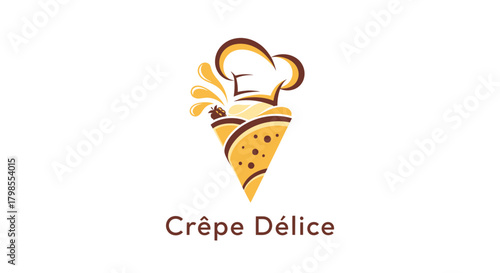 Chef Preparing Delicious Crepes in a Cozy Kitchen, Illustration, Warm Atmosphere, Artistic Viewpoint