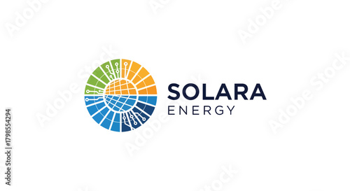 Logo Design, Solara Energy, Business Branding, Graphic Artwork, Modern Aesthetics, Professional Viewpoint, Renewable Concepts