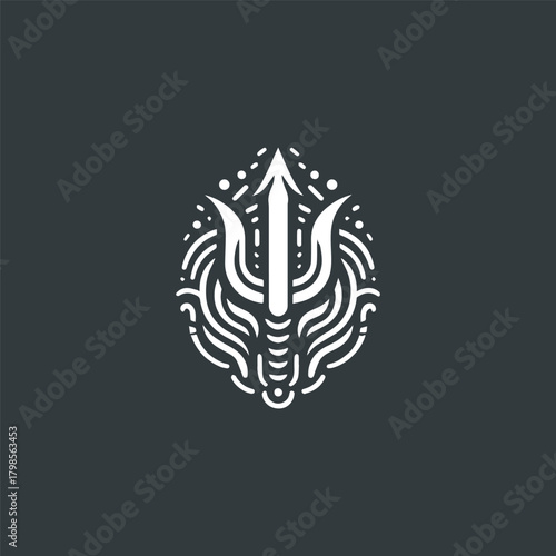 Trident logo template vector illustration design