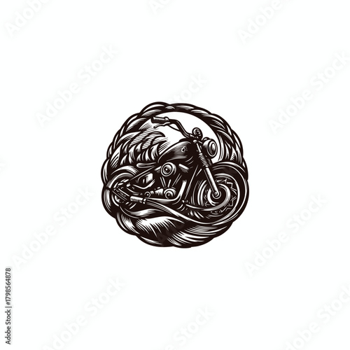 Motor bike logo template vector illustration design