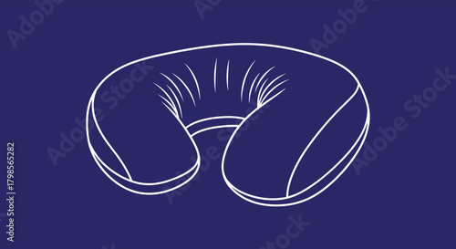 A soft comfortable neck pillow for travel and relaxation support.