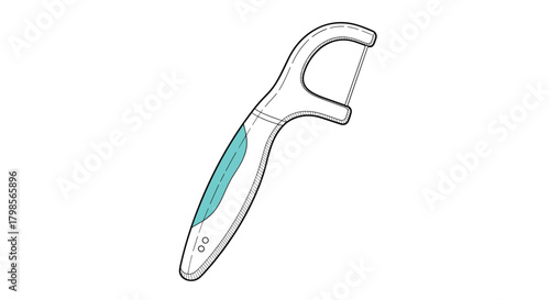 A tool for interdental cleaning featuring an ergonomic handle for enhanced grip and control during flossing.