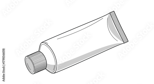 A white tube with a cap and textured grip for dispensing creams lotions or ointments.