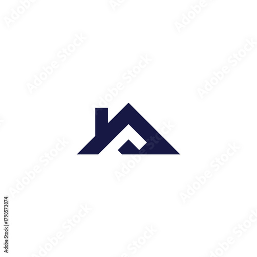Minimal Home Roof, Elegant Line Art Logo for Property Management