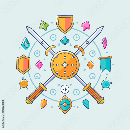 PG Vector Icons Pack, Fantasy Game Elements