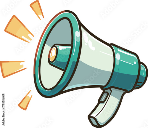 シンプルな拡声器のイラスト
